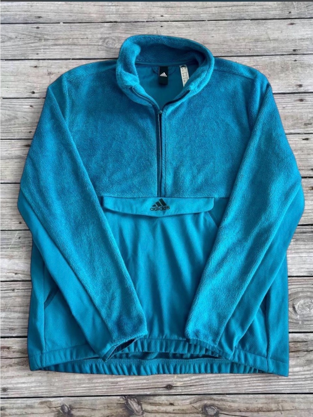 Adidas Women’s Teal Zip Pullover Fleece